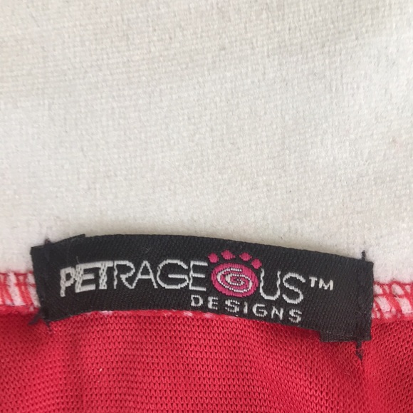 Pet dress red and white medium - Picture 4 of 8